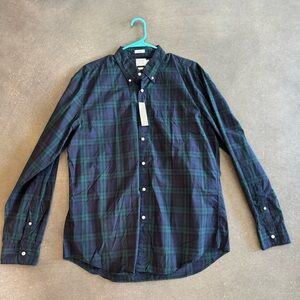 NWT J. Crew Men's Secret Wash Organic Cotton Poplin Shirt size L